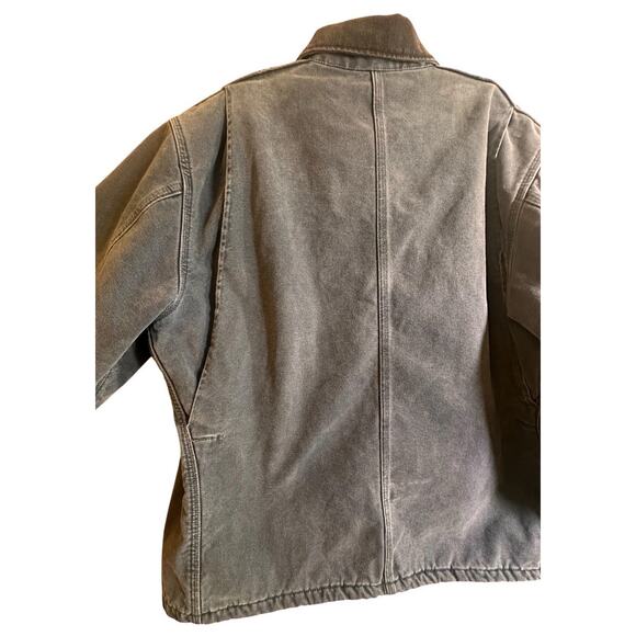90s Vtg Carhartt C02 Blanket Lined Chore Coat Duck Canvas Workwear USA No Sz Tag - Picture 15 of 16